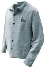 Bob Dale Gloves & Imports Ltd 64-1-50P-L - Welding Jacket Split Cowhide Pearl Grey