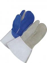 Bob Dale Gloves & Imports Ltd 64-9-666B-1-7 - Welding Mitt Split Leather Blue/Grey 1-Finger Fully Lined