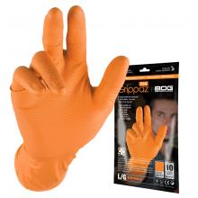 Bob Dale Gloves & Imports Ltd 99-1-6100P-L - Grippaz Orange Nitrile Disposable 6mil Packs