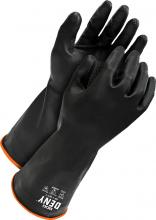 Bob Dale Gloves & Imports Ltd 99-1-901-10 - Natural Black Rubber, Chlorinated, Flock Lined, 32 mil