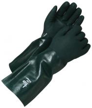 Bob Dale Gloves & Imports Ltd 99-1-918 - Coated PVC Double Dipped Gauntlet Green 18 in