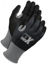 Bob Dale Gloves & Imports Ltd 99-1-9511-7 - Grey 21G Seamless Knit Cut Resistant Black PU Palm w/ Touchscreen