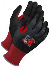 Bob Dale Gloves & Imports Ltd 99-1-9531-7 - Red 21G Seamless Knit Cut Resistant Black PU Palm w/ Touchscreen