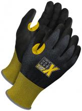 Bob Dale Gloves & Imports Ltd 99-1-9551-7 - Yellow 21G Seamless Knit Cut Resistant Black PU Palm w/ Touchscreen
