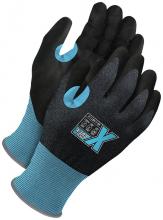 Bob Dale Gloves & Imports Ltd 99-1-9571-7 - Blue 21G Seamless Knit Cut Resistant Black PU Palm w/ Touchscreen