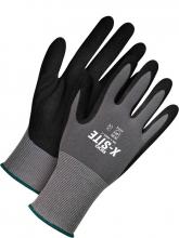 Bob Dale Gloves & Imports Ltd 99-1-9605-10 - Seamless Knit Grey Nylon 15-Gauge, Black NFT Palm