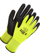 Bob Dale Gloves & Imports Ltd 99-1-9606-10 - Seamless Knit Hi-Viz Yellow Nylon 15-Gauge, Black NFT Palm