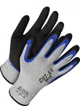 Bob Dale Gloves & Imports Ltd 99-1-9623-10 - CUT-X Grey HPPE Cut Resistant Double Dip Sandy Nitrile Palm