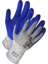 Bob Dale Gloves & Imports Ltd 99-1-9629-10 - CUT-X Grey HPPE Cut Resistant Blue Sandy Nitrile Palm