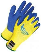 Bob Dale Gloves & Imports Ltd 99-1-9700-10 - Seamless Knit Kevlar® Cut Level 4 Blue Crinkle Latex Palm