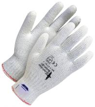 Bob Dale Gloves & Imports Ltd 99-1-9757-10 - Seamless Knit Power Blue Dyneema Cut Resistant White PU Palm, 7 gauge