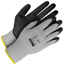 Bob Dale Gloves & Imports Ltd 99-1-9772-10 - Grey 18G Seamless Knit HPPE Cut Resistant w/ Black NPR Foam