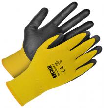 Bob Dale Gloves & Imports Ltd 99-1-9774-10 - Yellow 18G Seamless Knit Kevlar Cut Resistant w/ Black NPR F
