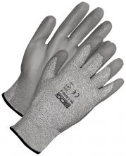 Bob Dale Gloves & Imports Ltd 99-1-9780-10 - Seamless Knit HPPE Cut Resistant Grey Polyurethane Palm