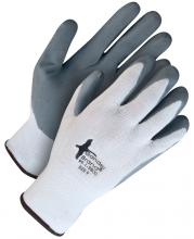 Bob Dale Gloves & Imports Ltd 99-1-9800-10 - Seamless Knit White Nylon Grey Foam Nitrile Palm