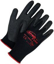 Bob Dale Gloves & Imports Ltd 99-1-9842-11 - 15G Nylon Liner Crinkle Latex Palm Dipped