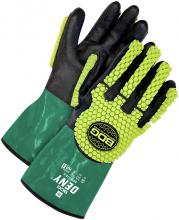 Bob Dale Gloves & Imports Ltd 99-9-778-7 - Lined PVC/Nitrile Coated 12" Cut Resistant Gauntlet w/TPR Impact