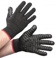 Impacto Protective Products Inc. BLACKMAXXISO30 - BLACKMAXX ISO M GLOVE ANTIVIBRATION RED CUFF MEETS ISO10819