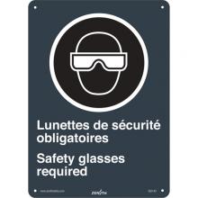 Zenith Safety Products SGI143 - "Lunettes de Sécurité / Safety Glasses" CSA Safety Sign
