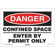 Zenith Safety Products SGI145 - "Confined Space" Sign