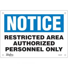 Zenith Safety Products SGL397 - "Authorized Personnel Only" Sign