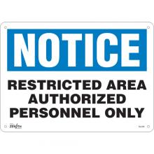 Zenith Safety Products SGL399 - "Authorized Personnel Only" Sign