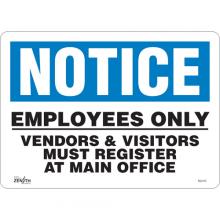 Zenith Safety Products SGL410 - "Employees Only" Sign