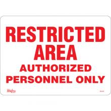 Zenith Safety Products SGL452 - "Authorized Personnel Only" Sign
