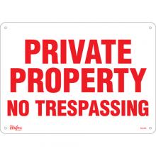 Zenith Safety Products SGL466 - "Private Property" Sign