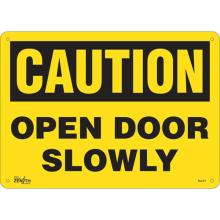 Zenith Safety Products SGL471 - "Open Door Slowly" Sign