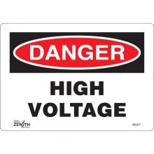 Zenith Safety Products SGL617 - "High Voltage" Sign