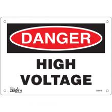 Zenith Safety Products SGL618 - "High Voltage" Sign