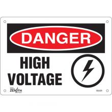 Zenith Safety Products SGL625 - "High Voltage" Sign