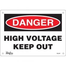 Zenith Safety Products SGL642 - "High Voltage Keep Out" Sign