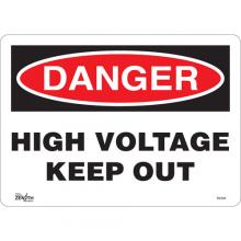 Zenith Safety Products SGL644 - "High Voltage Keep Out" Sign