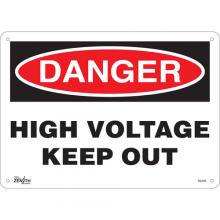 Zenith Safety Products SGL645 - "High Voltage Keep Out" Sign