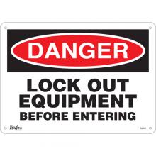 Zenith Safety Products SGL651 - "Lock Out Equipment Before Entering" Sign