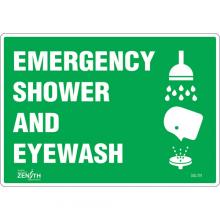 Zenith Safety Products SGL701 - "Emergency Shower And Eyewash" Sign