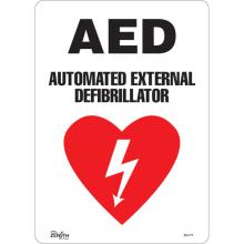 Zenith Safety Products SGL776 - "AED Automated External Defibrillator" Sign
