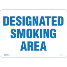Zenith Safety Products SGL958 - "Designated Smoking Area" Sign