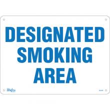 Zenith Safety Products SGL959 - "Designated Smoking Area" Sign