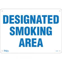 Zenith Safety Products SGL960 - "Designated Smoking Area" Sign