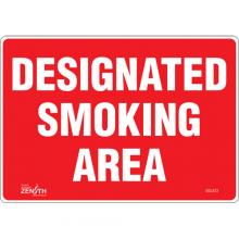 Zenith Safety Products SGL973 - "Designated Smoking Area" Sign