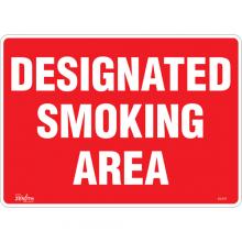 Zenith Safety Products SGL976 - "Designated Smoking Area" Sign