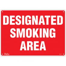 Zenith Safety Products SGL977 - "Designated Smoking Area" Sign