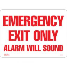 Zenith Safety Products SGM079 - "Emergency Exit Only" Sign