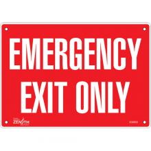 Zenith Safety Products SGM083 - "Emergency Exit Only" Sign