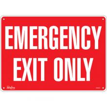 Zenith Safety Products SGM087 - "Emergency Exit Only" Sign