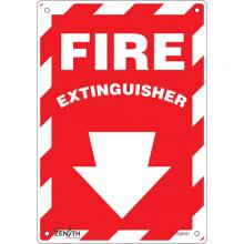 Zenith Safety Products SGM101 - "Fire Extinguisher" with Down Arrow Sign