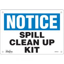 Zenith Safety Products SGM128 - "Spill Clean Up Kit" Sign
